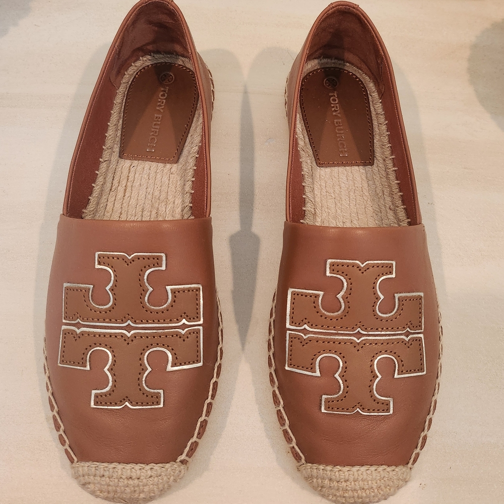 Tory Burch Brown Espadrille Flats